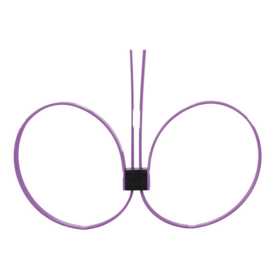 DISPOSABLE OUCH! ZIP TIE CUFFS EXTENDED PURPLE