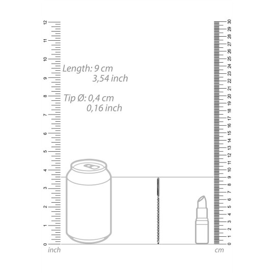 МЕТАЛЛИЧЕСКАЯ ПРОБКА ДЛЯ ПЕНИСА НАЧИНАЮЩИХ - 0,2 / 4 ММ
