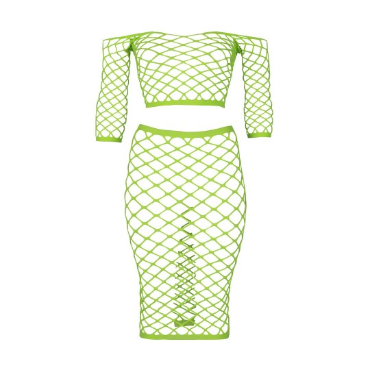 LONG SLEEVE CROP TOP AND LONG SKIRT