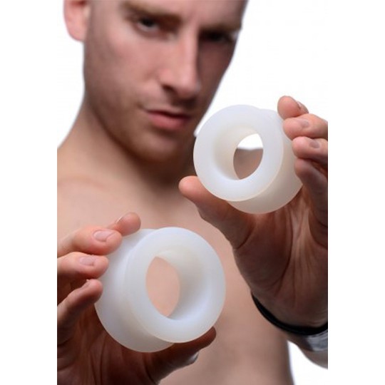 STRETCH MASTER - 2-PIECE SILICONE ANAL RING SET