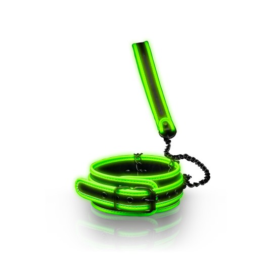 OUCH! COLLAR AND LEASH GLOW IN THE DARK