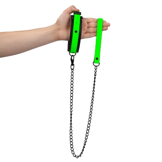 OUCH! COLLAR AND LEASH GLOW IN THE DARK