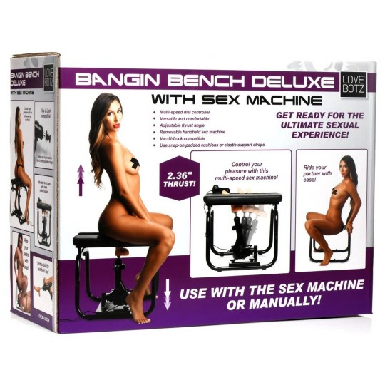 SEDILE CON MACCHINA SESSUALE DELUXE BANGIN&#039; BENCH NERO LOVE BOTZ XR BRANDS