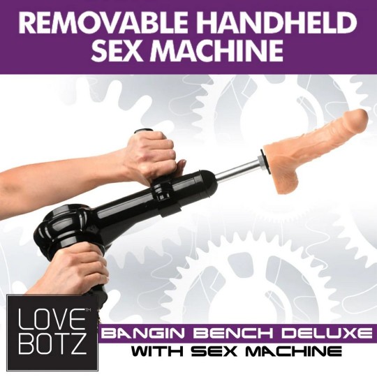 SEDILE CON MACCHINA SESSUALE DELUXE BANGIN&#039; BENCH NERO LOVE BOTZ XR BRANDS