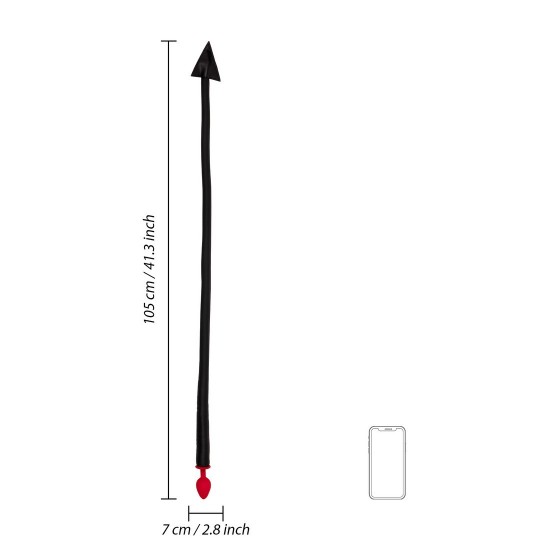 SILICONE ANAL PLUG DEVIL'S TAIL - BLACK