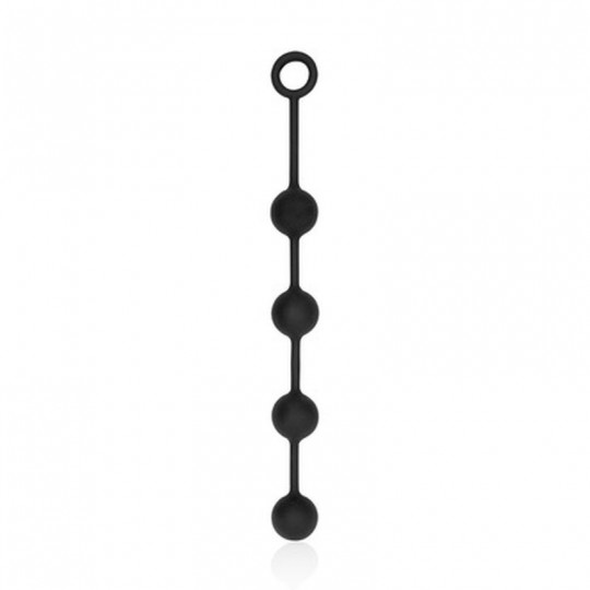 SILICONE ANAL BALLS - MEDIUM - BLACK