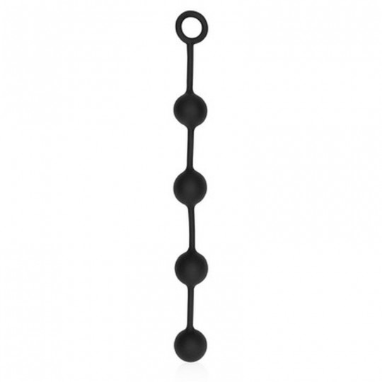SILICONE ANAL BALLS - LARGE - BLACK
