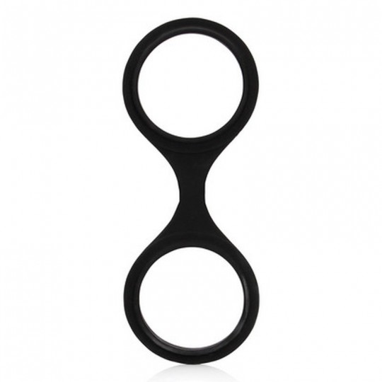 SILICONE HAND CUFFS - BLACK