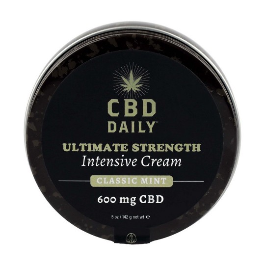 EARTHLY BODY - CBD DAILY ULTIMATE STRENGTH INTENSIVE CREAM - CLASSIC MINT - 5 OZ / 142 G