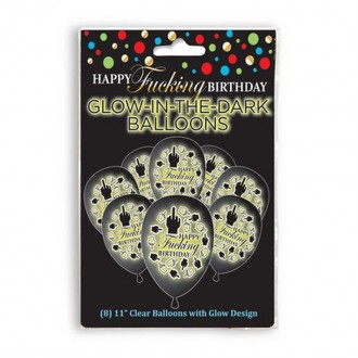 PALLONCINI FOSFORESCENTI HAPPY F'ING BIRTHDAY - LITTLE GENIE PRODUCTIONS