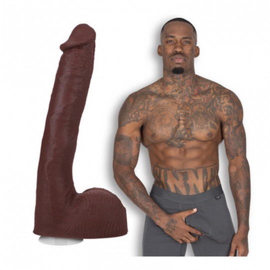 DILDO ULTRASKYN REALÍSTICO PRESSURE - 10" / 25 CM - CHOCOLATE DOC JOHNSON