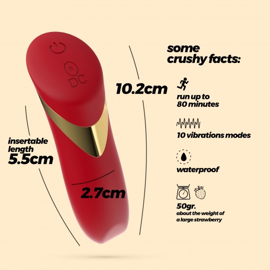 BLINDERS VIBROMASSEUR BULLET RECHARGEABLE ROUGE CRUSHIOUS