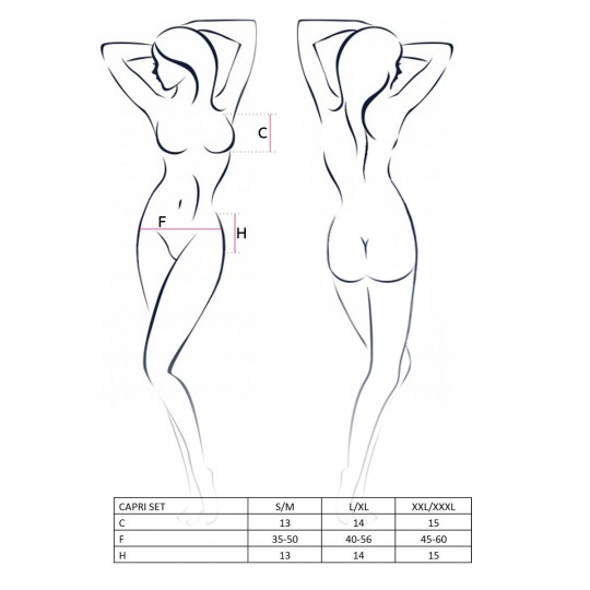 CONJUNTO DE 3 PEÇAS CAPRI PRETO PASSION