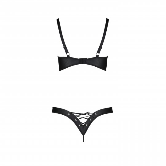 CONJUNTO DE 2 PIEZAS CELIN BIKINI NEGRO TALLA QUEEN PASSION