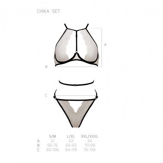 PASSION DEVIL COLLECTION CHIKA SET 2 PIECE BEIGE