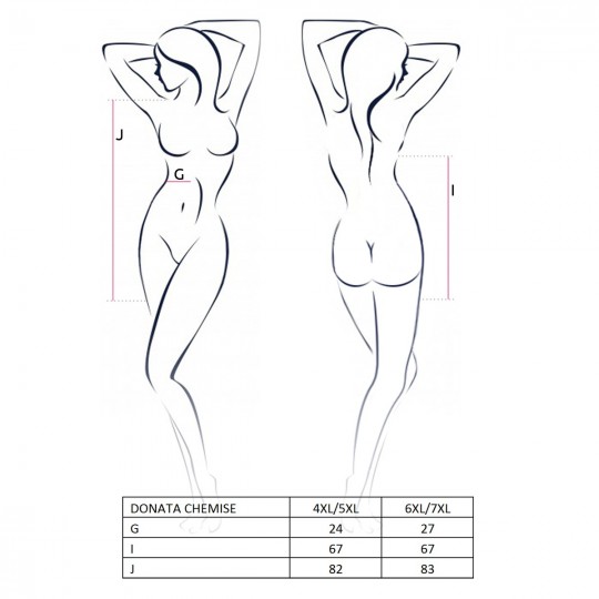 DONATA CHEMISE BLACK  - PASSION