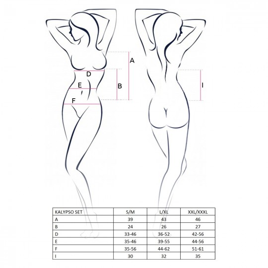 КОМПЛЕКТ ИЗ 2 ПРЕДМЕТОВ PASSION KALYPSO ЧЕРНЫЙ