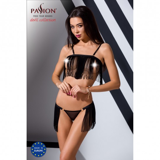 CONJUNTO DE 2 PEÇAS KASSANDRA PRETO DEVIL COLLECTION PASSION