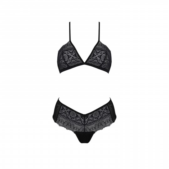 CONUNTO DE 2 PEÇAS KERRIA BIKINI PRETO ECO COLLECTION PASSION