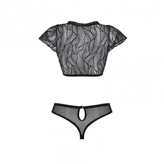 CONJUNTO DE 2 PEÇAS LEAFA BIKINI PRETO ECO COLLECTION PASSION