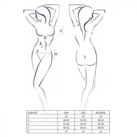 CONJUNTO DE 3 PEÇAS LENA VERMELHO PASSION