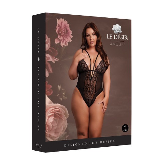BODY WIRELESS LACE PRETO TAMANHO QUEEN LE DÉSIR