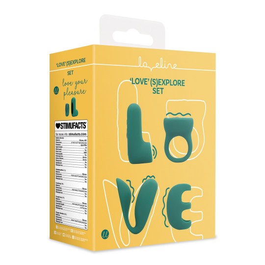 SET DI PROIETTILI CON 4 ACCESSORI LOVE' (S)EXPLORE VERDE LOVELINE