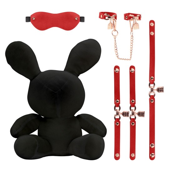 RABBIT BONDAGE - VELVET - LARGE - BLACK