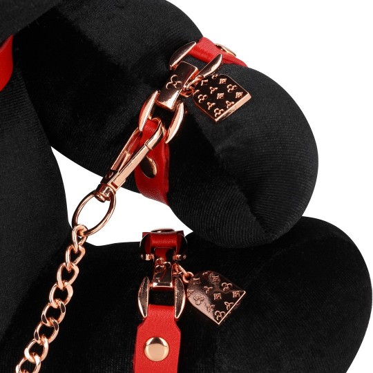RABBIT BONDAGE - VELVET - LARGE - BLACK