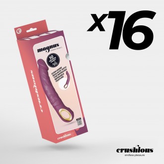 УПАКОВКА ИЗ 16 ГИБКИХ ВИБРАТОРОВ CRUSHIOUS MAGNUS BEND ФИОЛЕТОВЫЙ