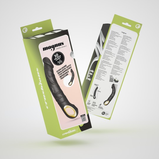 CONFEZIONE DA 16 VIBRATORE FLESSIBILE MAGNUS BEND NERO CRUSHIOUS