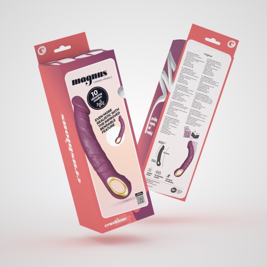 CONFEZIONE DA 5 + 1 GRATUITO VIBRATORE FLESSIBILE MAGNUS BEND VIOLA CRUSHIOUS