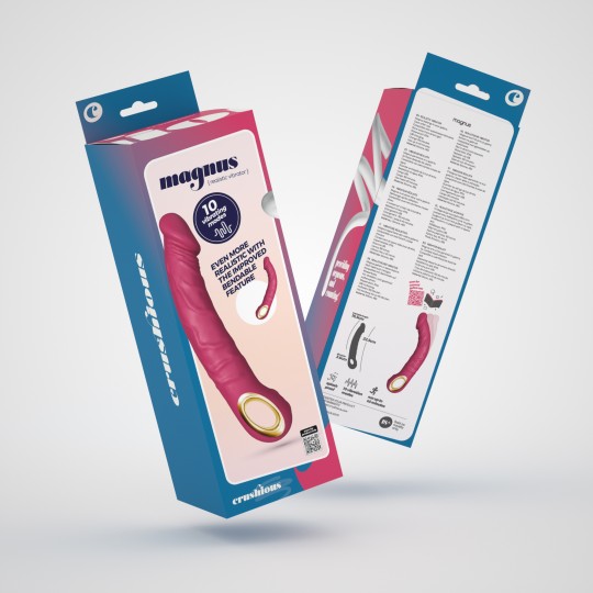 PACK 5 + 1 GRÁTIS VIBRADOR FLEXÍVEL MAGNUS BEND ROSA CRUSHIOUS