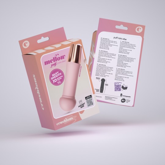 CRUSHIOUS MELLOW PUFF MINI VIBRATOR PINK