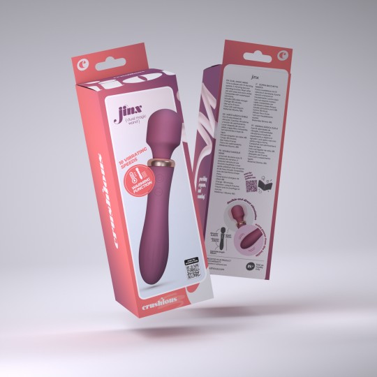 CRUSHIOUS DUAL MASSAGE WAND JINX RED WINE