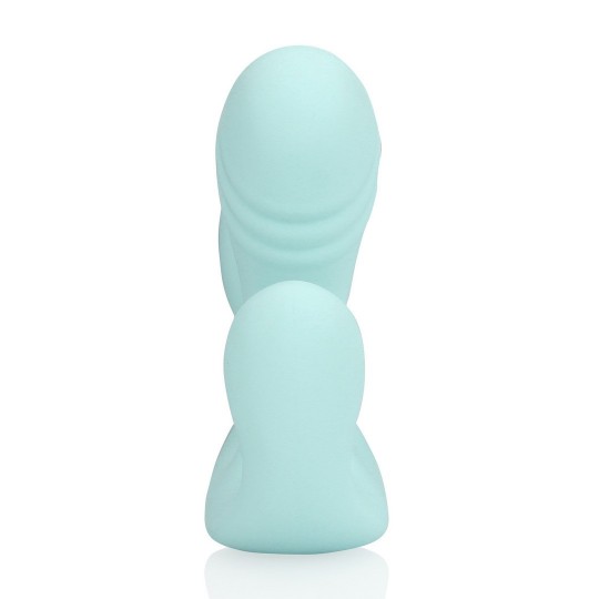 THREE-IN-ONE LIQUID SILICONE VIBRATOR - BREEZY BLUE
