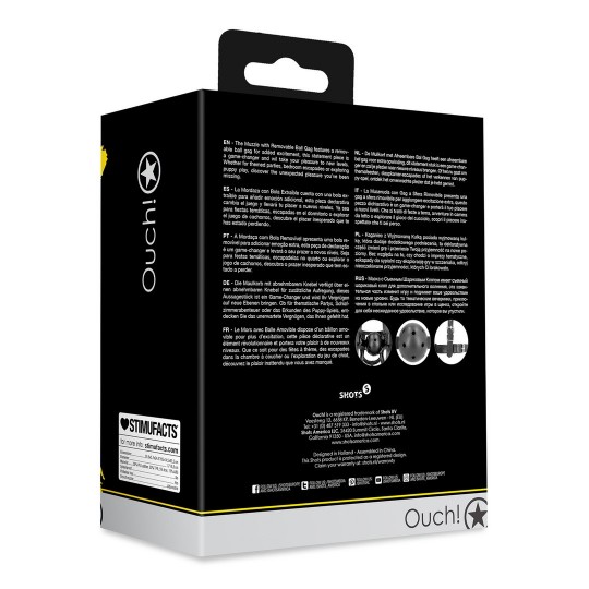 AÇAIME COM MORDAÇA PRETO XTREME OUCH!