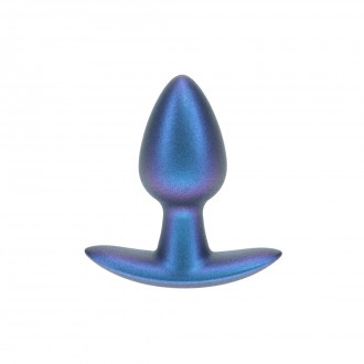 SMOOTH SILICONE ANAL PLUG - SMALL - 2.6 / 6,5 CM - METALLIC BLUE