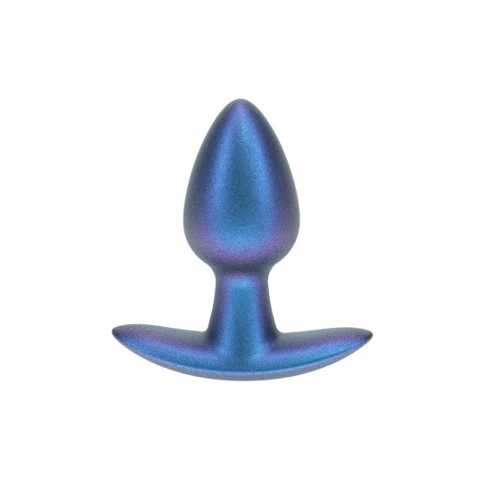 SMOOTH SILICONE ANAL PLUG - SMALL - 2.6 / 6,5 CM - METALLIC BLUE