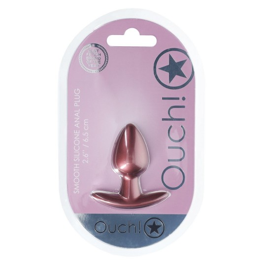 OUCH! SMOOTH SILICONE ANAL PLUG SMALL 2.6 / 6,5 CM ROSE GOLD