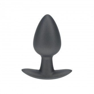 SMOOTH SILICONE ANAL PLUG - MEDIUM - 3.1 / 7,9 CM - GUNMETAL
