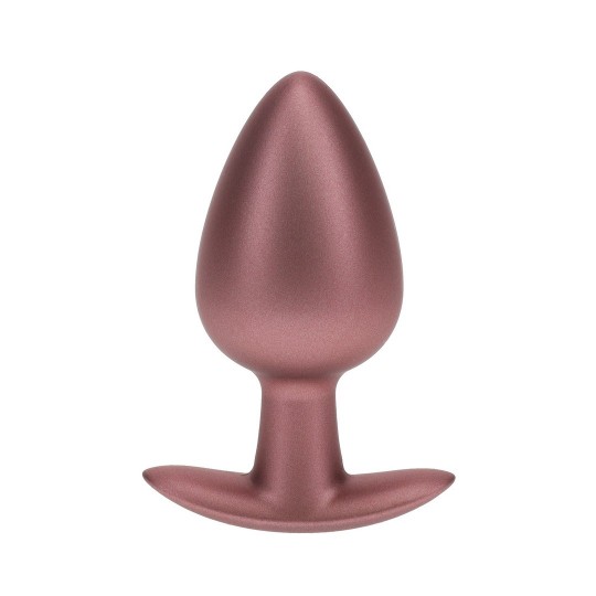 SMOOTH SILICONE ANAL PLUG - LARGE - 3.5 / 8,9 CM - ROSE GOLD