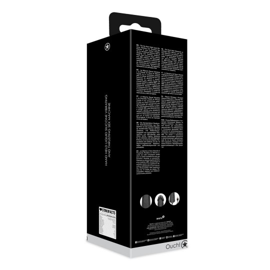 HAND HELD LIQUID SILICONE VIBRATING AND THRUSTING SEX MACHINE - BLACK