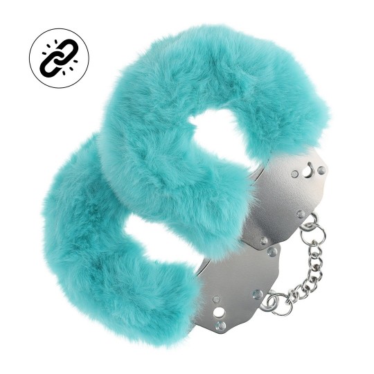 HEAVY-DUTY FLUFFY HANDCUFFS - BLUE