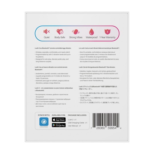 OEUF VIBRANT AVEC APP LUSH 2 ROSA LOVENSE