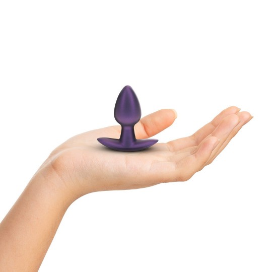 SMOOTH SILICONE ANAL PLUG - SMALL - 2.6 / 6,5 CM - METALLIC PURPLE