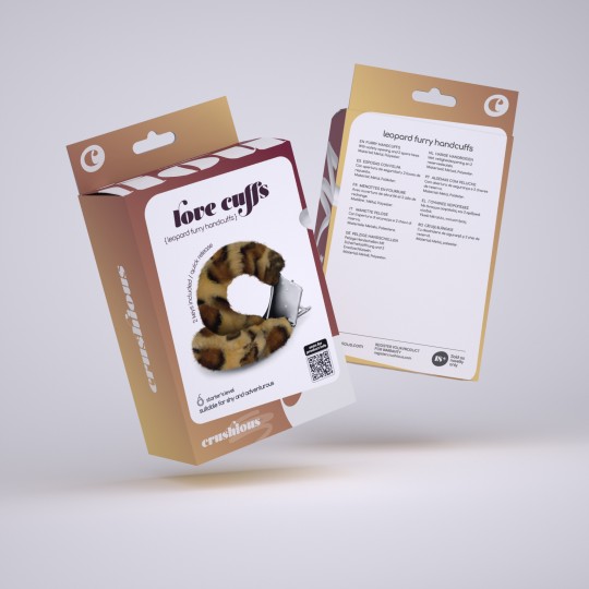 ALGEMAS DE PELUCHE LOVE CUFFS CRUSHIOUS LEOPARDO