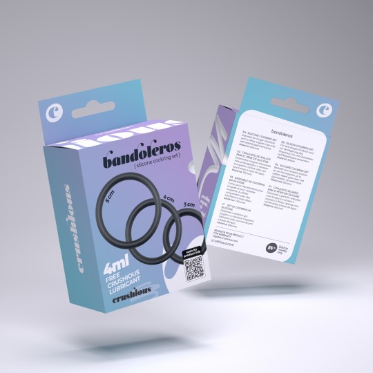 BANDOLEROS CONJUNTO DE ANÉIS DE SILICONE PARA O PÉNIS CRUSHIOUS