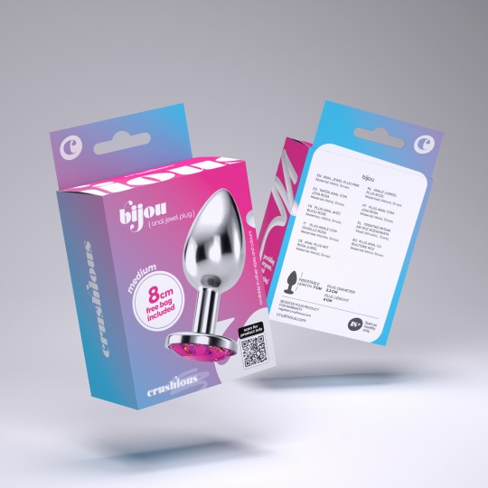 АНАЛЬНАЯ ЮВЕЛИРНАЯ ПРОБКА CRUSHIOUS BIJOU РОЗОВАЯ СРЕДНЯЯ