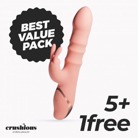 PACK 5 + 1 GRÁTIS VIBRADOR RINGLORD RABBIT CRUSHIOUS